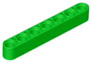 Technic, Liftarm Thick 1 x 7, 32524 Bright Green U