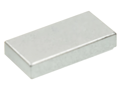 Деталь LEGO Tile 1 x 2 with Groove 3069b Metallic Silver U