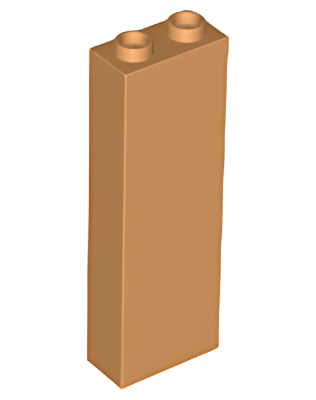 Деталь Lego Brick 1 x 2 x 5 - Blocked Open Studs or Hollow Studs 2454 Medium Nougat U