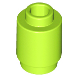 Brick, Round 1 x 1, 3062 Lime U