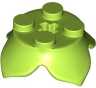 Plant Leaves 2 x 2 with 4 Petals and Axle Hole, 15469 Lime N
