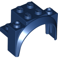 Vehicle, Mudguard 4 x 2 1/2 x 2 1/3 with Arch Round, 18974 Dark Blue U