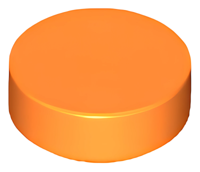 Деталь LEGO Tile, Round 1 x 1 98138 (6284582) Orange U