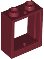Window 1 x 2 x 2 Flat Front, 60592 Dark Red U
