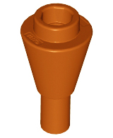 Cone 1 x 1 Inverted with Bar 11610 Dark Orange N