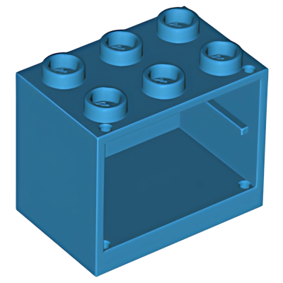Деталь LEGO Контейнер Lego Container, Cupboard 2 x 3 x 2 (Undetermined Type) 4532 (92410) Dark Azure U