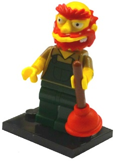 Минифигурка LEGO Groundskeeper Willie 71009 Серия 2 colsim2-13