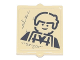 Glass for Window 1 x 2 x 2 Flat Front with Male Minifigure Wearing Striped Vest Pattern (Sticker) - Set 70840, 60601pb026  