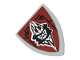 Minifigure, Shield Triangular Short with Emperor on Dark Red Background, Left Lines Up Pattern (Sticker) - Set 70678, 3846pb050  