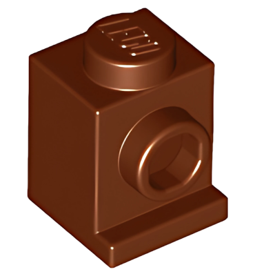 Деталь LEGO Brick, Modified 1 x 1 with Headlight 4070 (30069, 35388) Reddish Brown U
