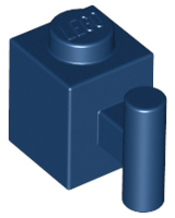 Brick, Modified 1 x 1 with Bar Handle, 2921 Dark Blue U