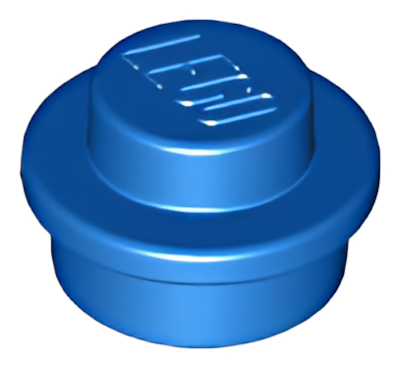 Деталь LEGO Plate, Round 1 x 1 4073 Blue U