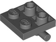 Plate, Modified 2 x 2 with Bar on Bottom, 5066 Dark Bluish Gray N