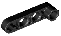 Technic, Liftarm, Modified Stud Connector Thin 1 x 4, 2825 Black U