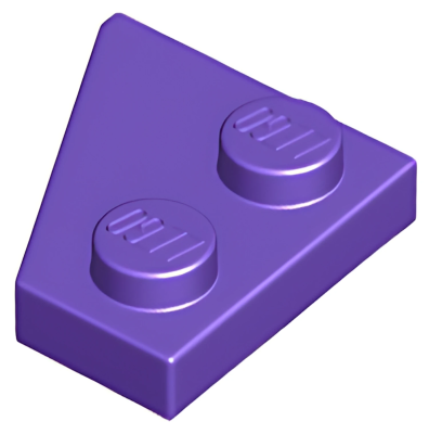 Деталь LEGO  Lego Wedge, Plate 2 x 2 Right 24307 Dark Purple U