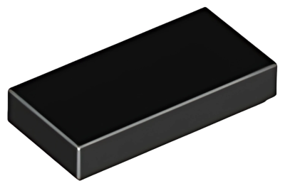Деталь LEGO Tile 1 x 2 with Groove 3069b Black U