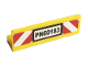 Panel 1 x 4 x 1 with 'PN60183' and Red and White Danger Stripes Pattern (Sticker) - Set 60183, 30413pb074  
