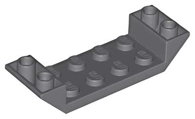 Деталь LEGO Lego  Slope, Inverted 45 6 x 2 Double with 2 x 4 Cutout 22889 Dark Bluish Gray U
