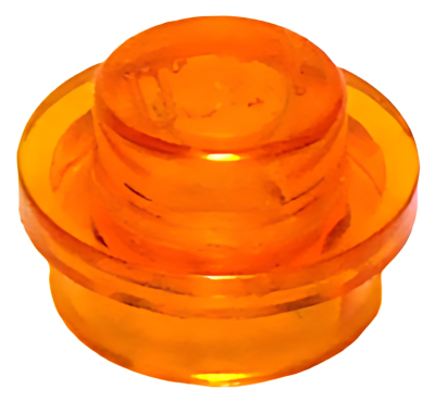Деталь LEGO Plate, Round 1 x 1 4073 Trans-Orange U