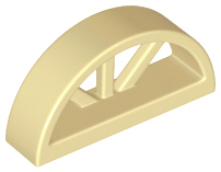 Window 1 x 4 x 1 2/3 with Spoked Rounded Top, 20309 Tan U