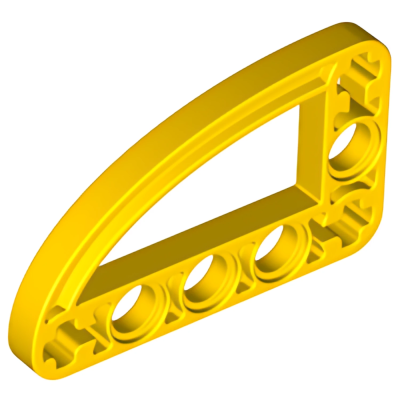 Деталь LEGO Technic, Liftarm, Modified L-Shape Quarter Ellipse Thin 3 x 5 32250 (65714) Yellow U