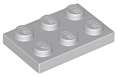 Деталь LEGO Plate 2 x 3 3021 (03021) Light Bluish Gray U