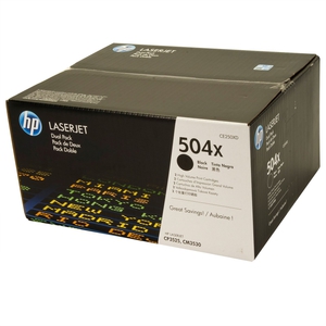 Двойная упаковка картриджей HP CE250XD 504X Black черные