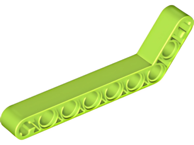 Деталь LEGO Technic, Liftarm, Modified Bent Thick 1 x 9 (7 - 3) 32271 (16616, 42160) Lime U