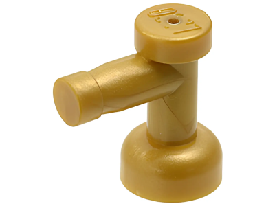Кран Lego Tap 1 x 1 without Hole in Nozzle End 4599b Pearl Gold U