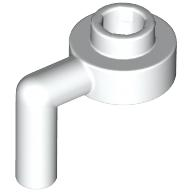 Plate, Round 1 x 1 Open Stud with Bar Arm Down, 3661 White N