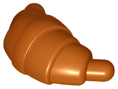 Деталь LEGO Круассан Lego 33125 Croissant with Rounded Ends Dark Orange U