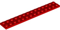 Plate 2 x 14, 91988 Red N