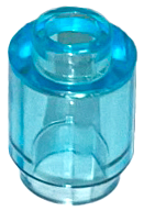 Brick, Round 1 x 1, 3062 Trans-Light Blue U