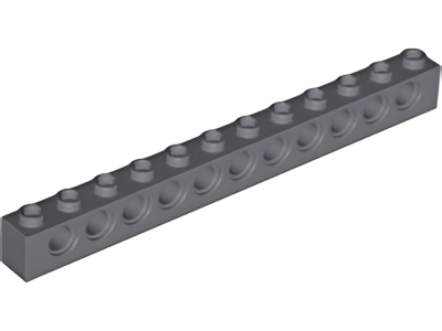 Деталь LEGO Technic, Brick 1 x 12 with Holes 3895 Dark Bluish Gray U