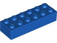 Brick 2 x 6, 2456 Blue U