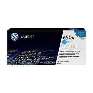 Картридж тонер HP 650А CE271A CE271AC 650A Cyan голубой оригинальный Color LaserJet CP5520, CP5525N, CP5525DN, CP5525XH, CP5525