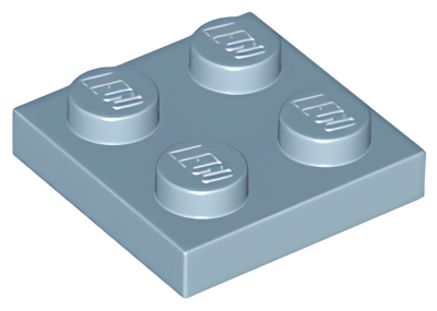 Деталь LEGO Plate 2 x 2 3022 (94148) Sand Blue U 