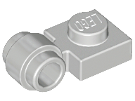 Plate, Modified 1 x 1 with Light Attachment - Thick Ring, 4081b Light Gray U