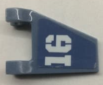 Flag 2 x 2 Trapezoid with White '16' Pattern Model Right Side (Sticker) - Set 70629, 44676pb056R Sand Blue U