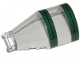 Windscreen 6 x 4 x 2 Round with Bar Handle with Dark Green Stripes Pattern (Stickers) - Set 75248, 92279pb011  
