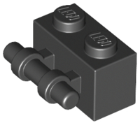 Brick, Modified 1 x 2 with Bar Handle on Side 30236 Black U