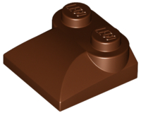 Slope, Curved 2 x 2 x 2/3 with 2 Studs and Curved Sides, 47457 Reddish Brown U