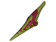 Dinosaur Head Pteranodon with Eyes and Dark Red Marks Around Eyes, Head and Beak Pattern, 98086pb04