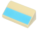 Slope 30 1 x 2 x 2/3 with Medium Azure Stripe Pattern, 85984pb267  