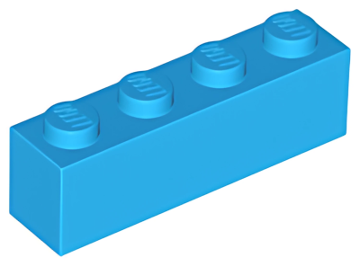 Кирпич LEGO Brick 1 x 4 3010 (6146) Dark Azure U