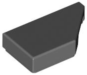Tile, Modified 1 x 2 Wedge Right, 5092 Dark Bluish Gray N