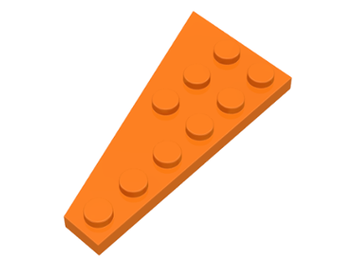 Wedge, Plate 6 x 3 Right, 54383 Orange N