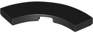 Tile, Round Corner 3 x 3 Macaroni, 79393 Black N