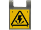 Flag 2 x 2 Square with High Voltage Danger Sign Pattern (Sticker) - Set 75927, 2335pb213