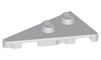 Wedge, Plate 4 x 2 Left, Pointed, 65429 Light Bluish Gray N